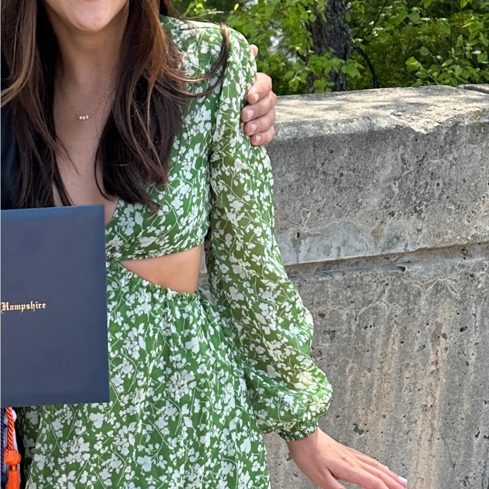 Abercrombie green floral dress